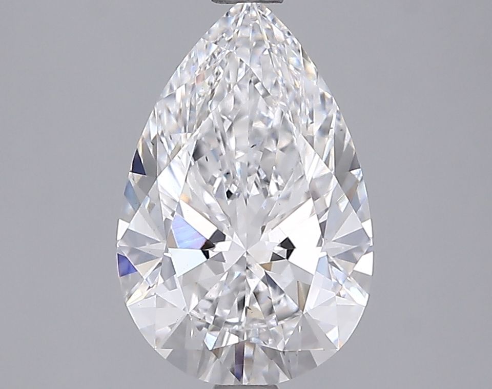 2.01 Carat pear Lab Grown Diamond Front View