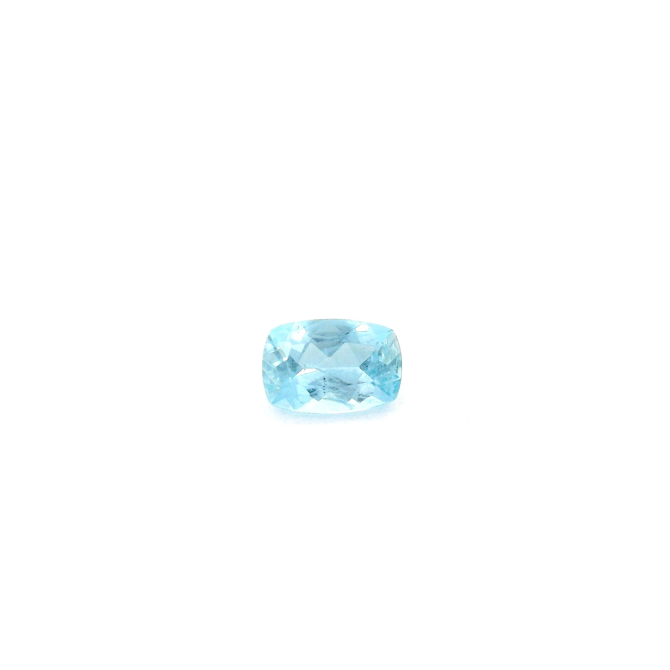0.49 ct Cushion Blue Aquamarine
