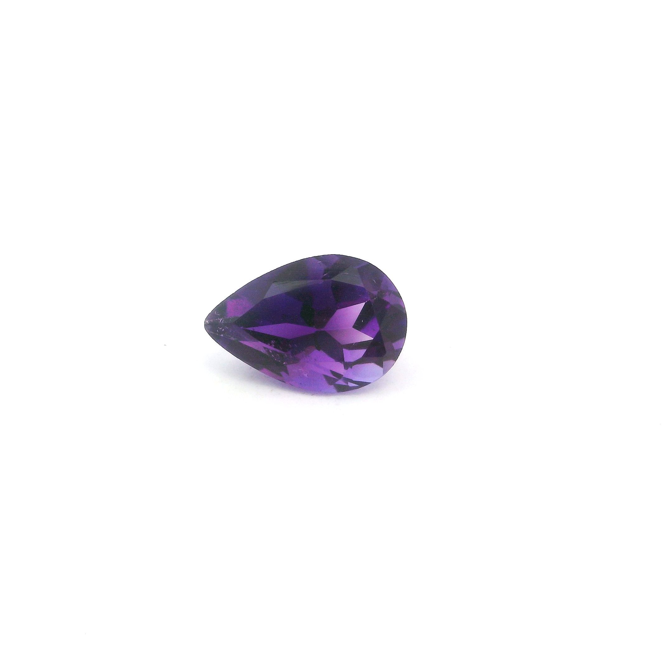 Certified Amethyst Pear 1.31 ct gemstone, Purple