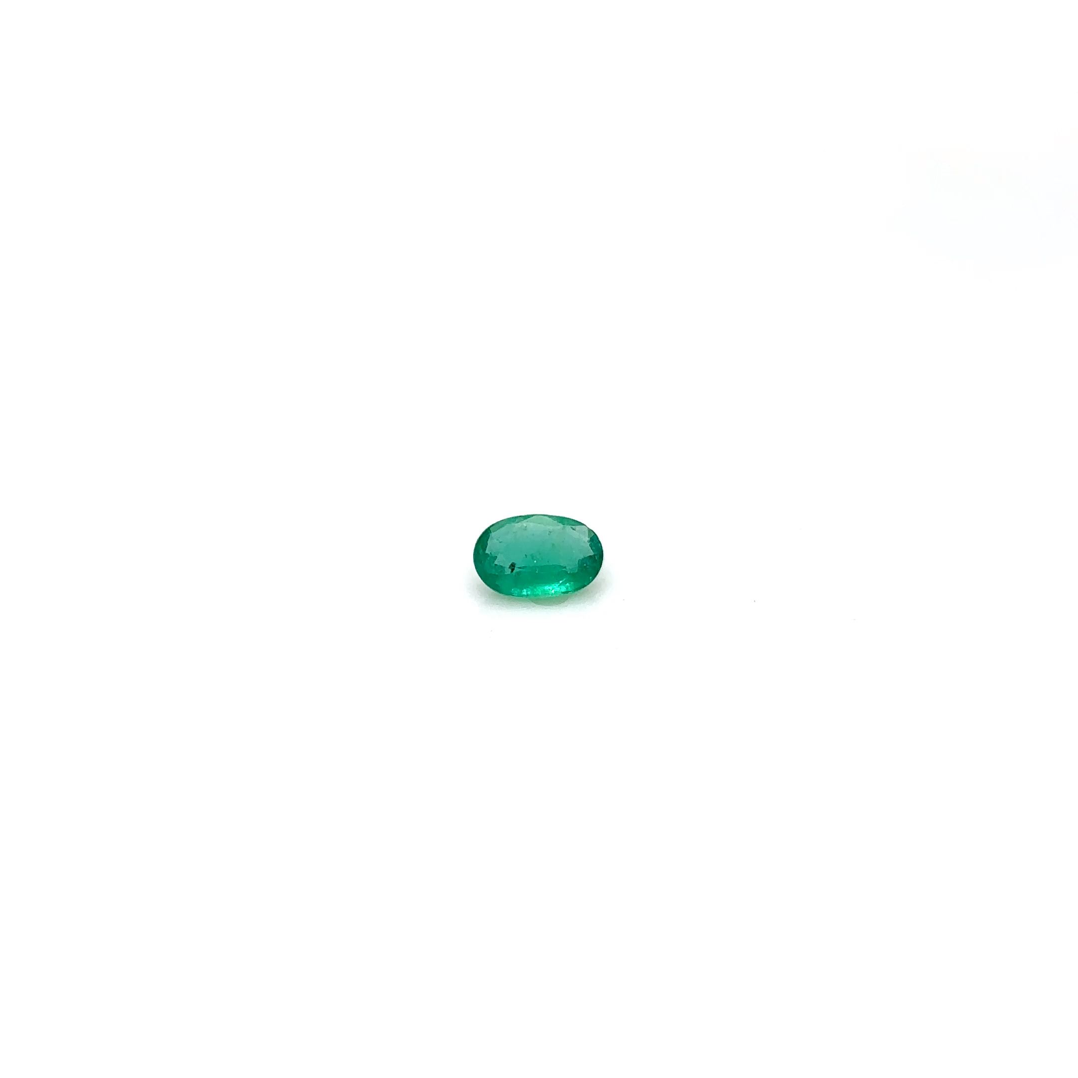 0.38 ct Oval Green Emerald