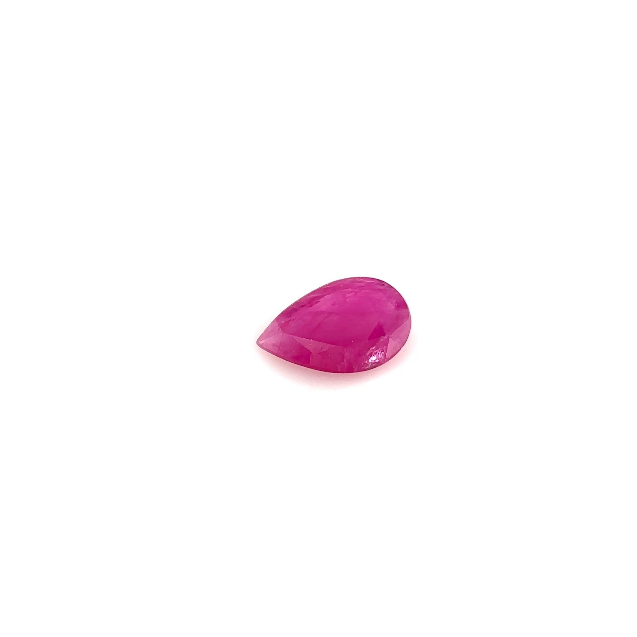 0.35 Carat Pear Ruby