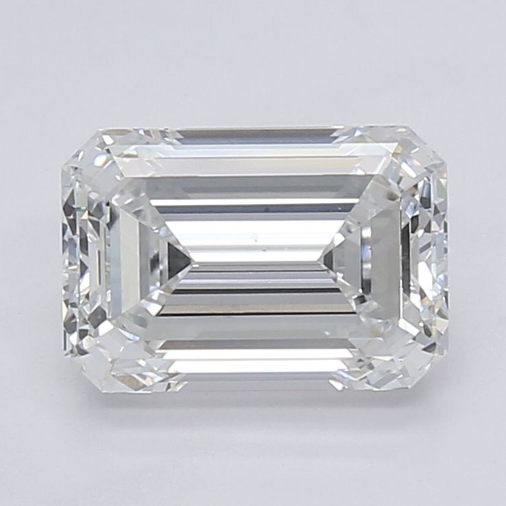 2.69 Carat emerald Lab Grown Diamond Front View