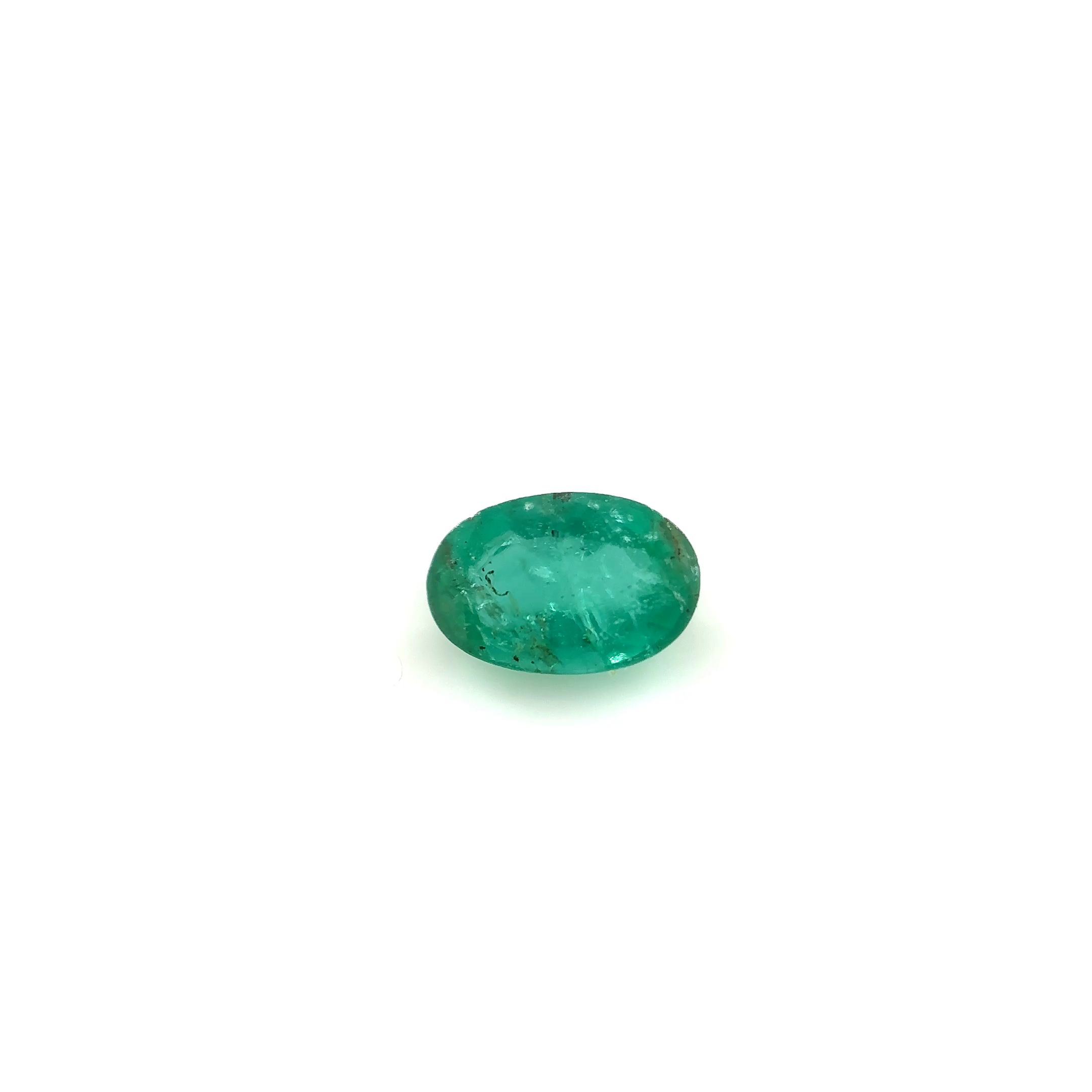 0.52 ct Oval Green Emerald